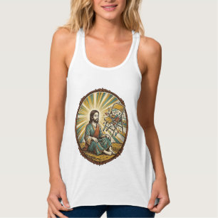 Jesus Broken Folding Chair Party Foul Clumsy Weigh Singlet