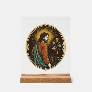 Jesus Broken Glass Dance Floor Party Danger Club H Acrylic Sign