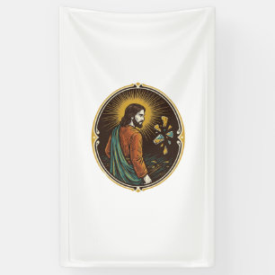 Jesus Broken Glass Dance Floor Party Danger Club H Banner
