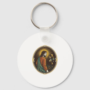 Jesus Broken Glass Dance Floor Party Danger Club H Key Ring