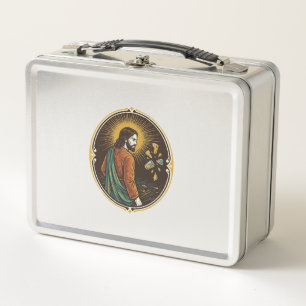 Jesus Broken Glass Dance Floor Party Danger Club H Metal Lunch Box