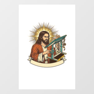 Jesus Broken Standing Desk Stuck Halfway Office Hu