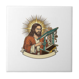 Jesus Broken Standing Desk Stuck Halfway Office Hu Tile