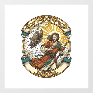 Jesus Broken Umbrella Blown Inside Out Windy Storm