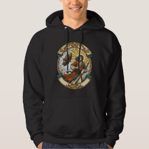 Jesus Broken Umbrella Blown Inside Out Windy Storm Hoodie
