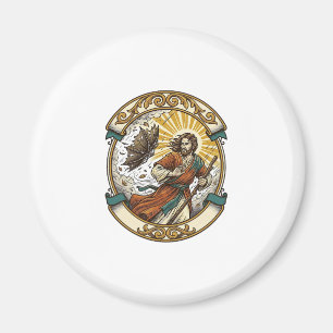 Jesus Broken Umbrella Blown Inside Out Windy Storm Magnet