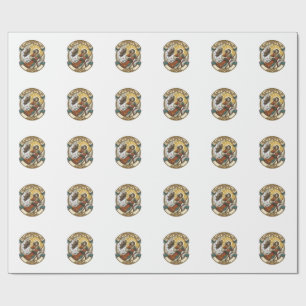 Jesus Broken Umbrella Blown Inside Out Windy Storm Wrapping Paper