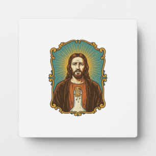 Jesus Broken Wine Cork Stuck Bottle Sommelier Part Plaque