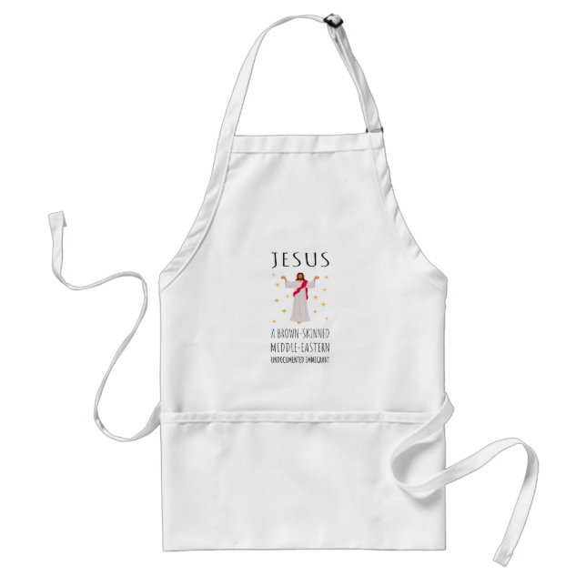 Jesus Brown-Skinned Undocumented Immigrant I Standard Apron (Front)
