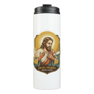Jesus Burned Finger Taking Plate Out Microwave Kit Thermal Tumbler