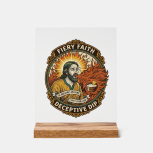 Jesus Burning Mouth Super Spicy Party Dip Humor_1 Acrylic Sign