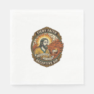 Jesus Burning Mouth Super Spicy Party Dip Humor_1 Napkin