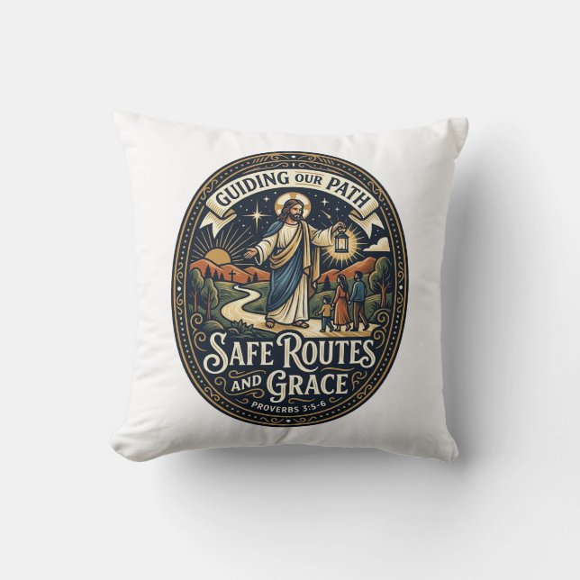 Jesus Bus Driver Transit Worker Shirt Faith Based  Cushion (Front)