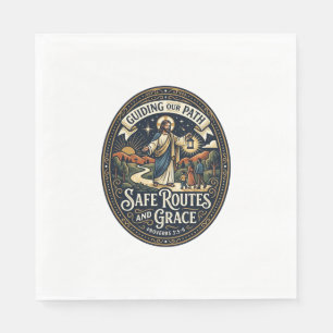 Jesus Bus Driver Transit Worker Shirt Faith Based  Napkin