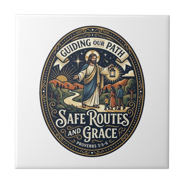 Jesus Bus Driver Transit Worker Shirt Faith Based  Tile (Front)