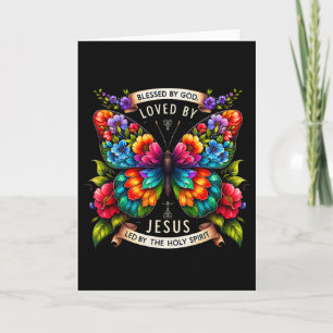 Jesus Butterfly Loved By Jesus Led By The Holy Spi Card