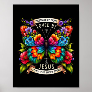 Jesus Butterfly Loved Poster