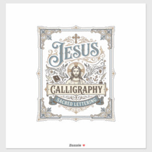 Jesus Calligraphy Sacred Lettering Jesus Calligrap