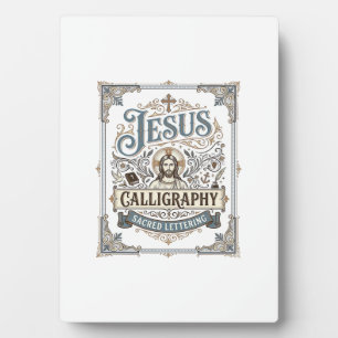 Jesus Calligraphy Sacred Lettering Jesus Calligrap Plaque