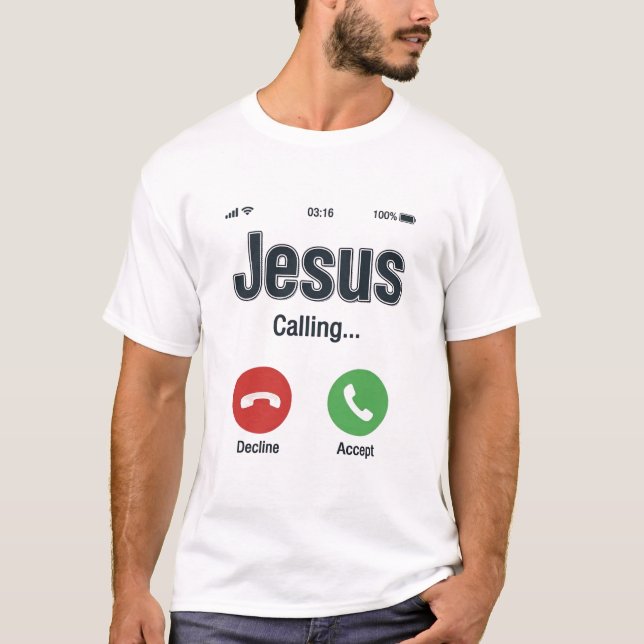 Jesus Calling Phone Screen Christian Shirt Design_ (Front)