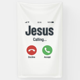 Jesus Calling Phone Screen Christian Shirt Design_ Banner
