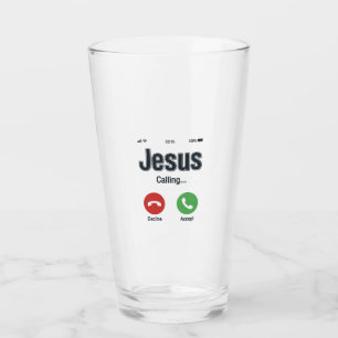 Jesus Calling Phone Screen Christian Shirt Design_ Glass
