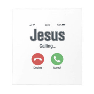 Jesus Calling Phone Screen Christian Shirt Design_ Notepad