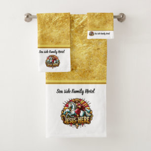 Jesus Calls Us Forward In Faith Bath Towel Set