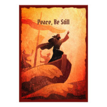 Jesus calms the storm | Bible Verse Poster