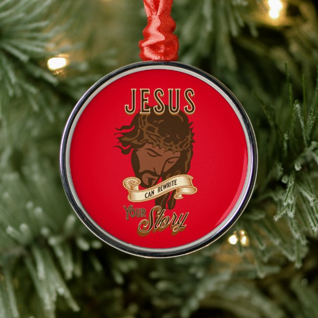 Jesus Can Rewrite Your Story Metal Tree Decoration (Tree)