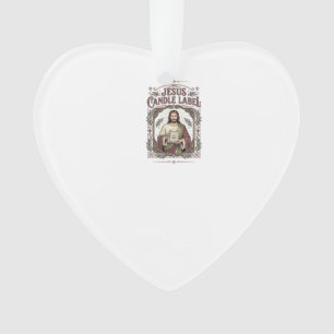 Jesus Candle Label Jesus Candle Christian Faith Vi Ornament