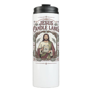 Jesus Candle Label Jesus Candle Christian Faith Vi Thermal Tumbler
