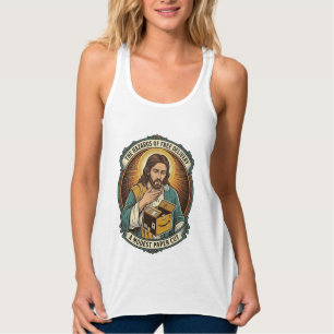 Jesus Cardboard Box Paper Cut Finger Pain Humor_1 Singlet