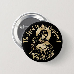 Jesus Caring Shepherd 6 Cm Round Badge