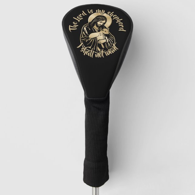 Jesus Caring Shepherd Golf Head Cover (Front)