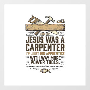 Jesus Carpenter Woodworker Apprentice Vintage Shir