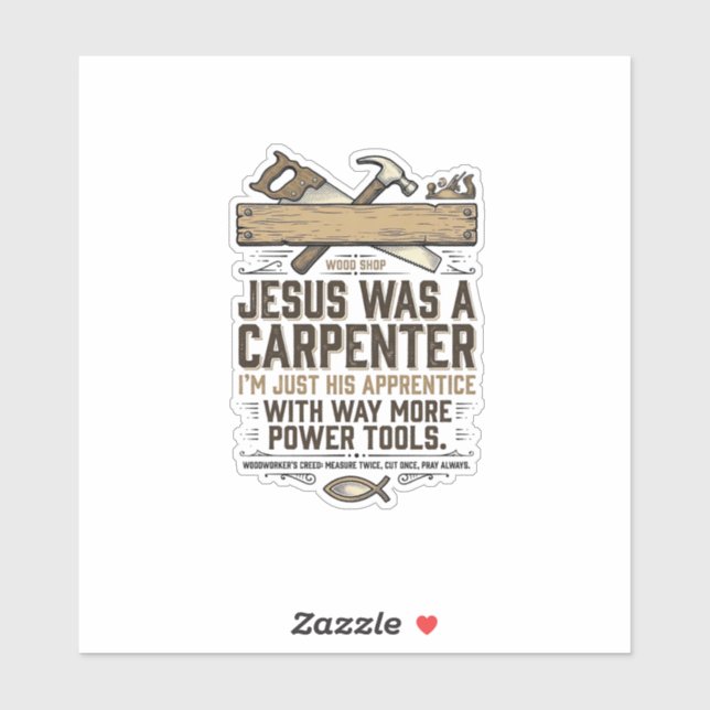 Jesus Carpenter Woodworker Apprentice Vintage Shir (Sheet)