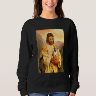 Jesus Carrying Beagle Puppy Dog Idea For Beagle Sweatshirt