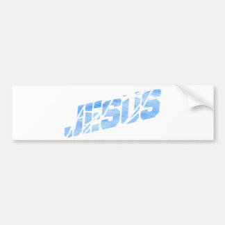 Jesus cassé bleu clair bumper sticker