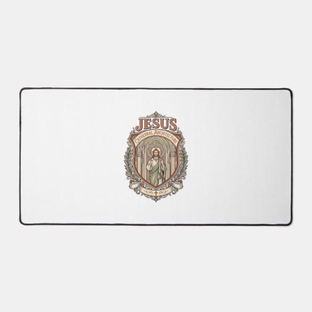 Jesus Cathedral Architecture Jesus Cathedral Archi Desk Mat (Front)