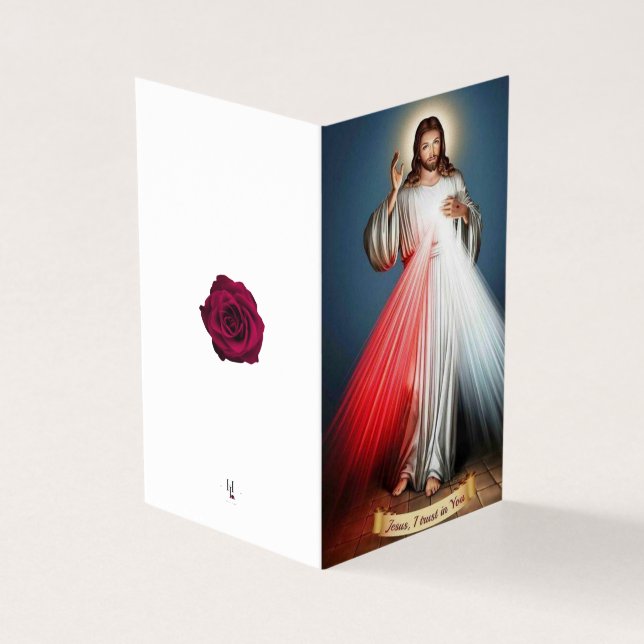 Jesus Catholic Condolence Thank You (Outside)