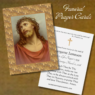 Jesus Catholic Funeral Memorial Holy Card -