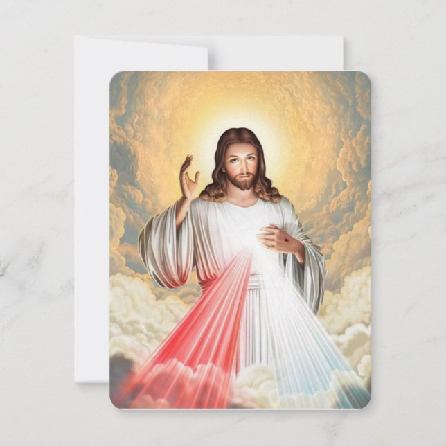 Jesus Catholic Funeral Memorial Holy Card 1 (Front)