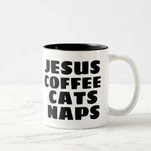 JESUS CATS COFFEE NAPS CAT CHRISTIAN MUGS