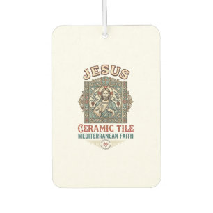 Jesus Ceramic Tile Mediterranean Faith Jesus Ceram Car Air Freshener