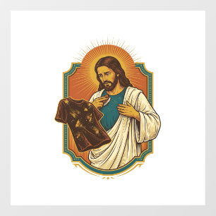 Jesus Chalk Covered Black Gym Clothes Mess Workout