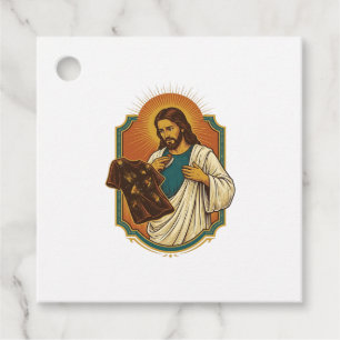 Jesus Chalk Covered Black Gym Clothes Mess Workout Favour Tags