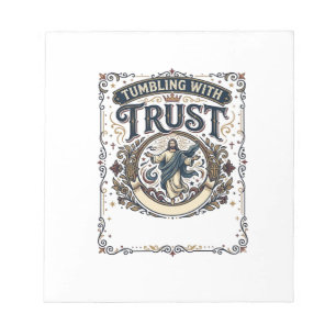 Jesus Cheer Gymnastics Graphic Tee Christian Art_1 Notepad