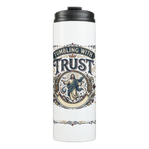 Jesus Cheer Gymnastics Graphic Tee Christian Art_1 Thermal Tumbler