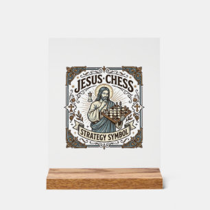 Jesus Chess Strategy Symbol Jesus Chess Strategy C Acrylic Sign